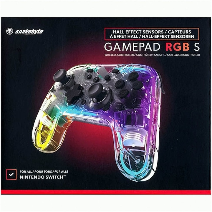 Actual product image Snakebyte Switch Controller Wireless Gamepad RGB S (Switch)