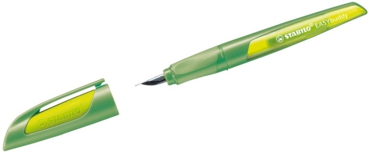 Immagine prodotto STABILO Stilografica per la scuola con pennino per principianti A - EASYbuddy in lime/verde - penna (Verde, Calce dolcissima, 1 x)