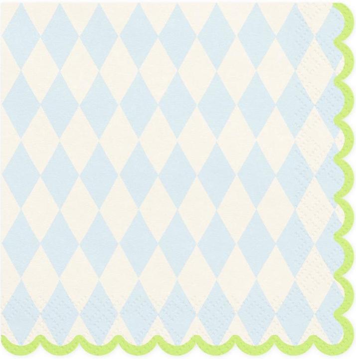 Blu e bianco con bordo verde