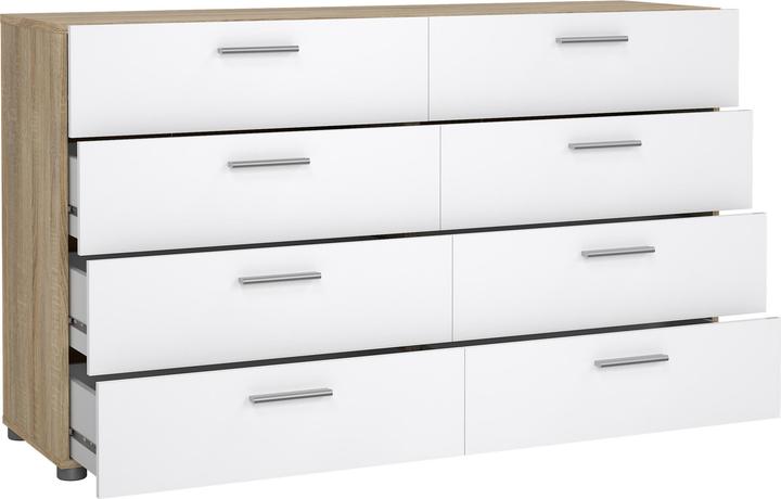 Oak structure, White High Gloss