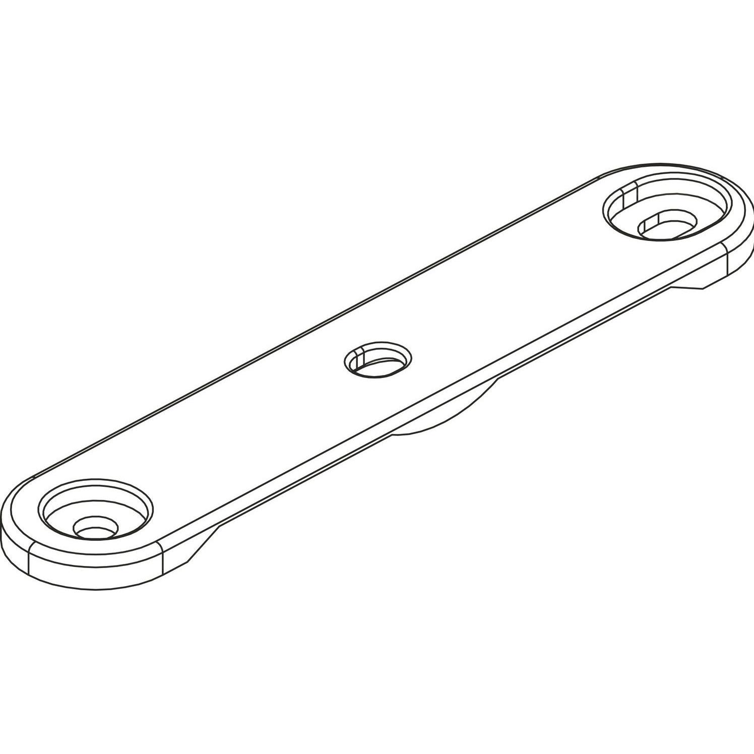Pöttker, Tischplatte, Höhenausgleich Alu 77 Frontslide Kunststoff grau