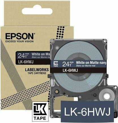 Epson Nastro opaco bianco/marino 24 mm 8 m, Nastro opaco (2.40 cm, Bianco)