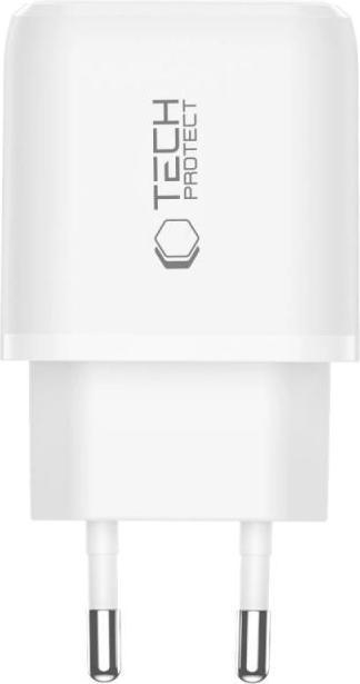 Actual product image Tech-Protect NCA45W-GAN 2-PORT NETZLADEGERÄT PD 45W / QC3.0 WEISS (45 W, 2 ports)