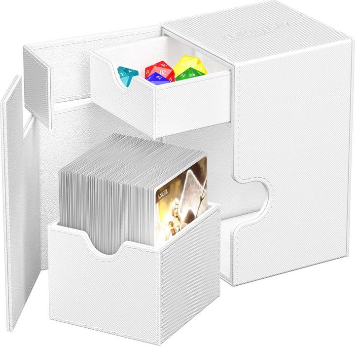 Actual product image Ultimate Guard Card Box Flip'n'Tray XenoSkin Monocolor 100+ White