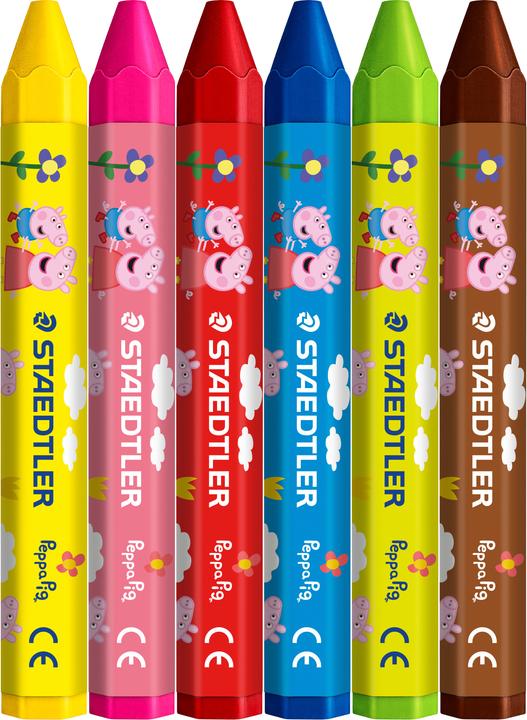 Actual product image Staedtler Peppa Pig Kinderwachsmalkreiden und Schaber (6x)