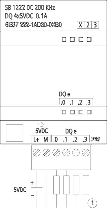 Produktbild Siemens SPS-Modul SB1222 4 DQ 5Vdc 200KHz