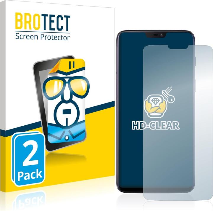 Actual product image BROTECT Screen Protector Clear (2 Piece, OnePlus 6)