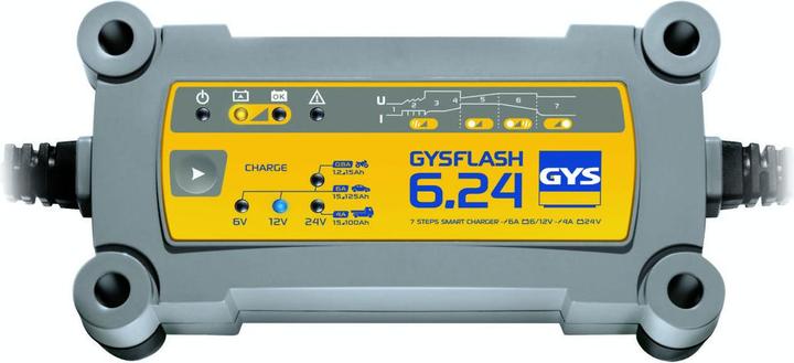 Produktbild GYS Ladegerät FLASH 6.24 (12V, 24V, 6V, 6 A)
