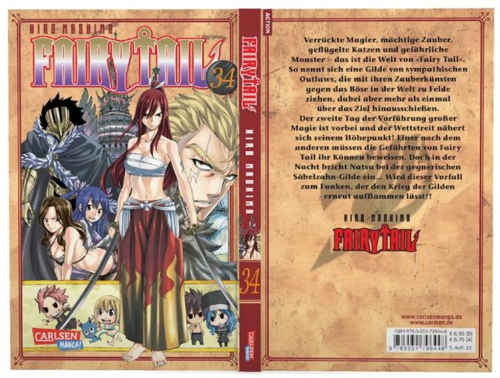 Actual product image Fairy Tail, Band 34 (German, Hiro Mashima, 2014)