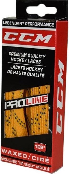 Proline Schnürsenkel CCM gewachst (Gelb, 130"/330cm) (130 cm)