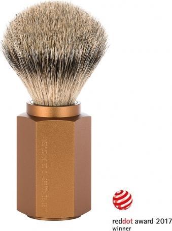 Mühle HEXAGON Rasierpinsel Silberspitz Bronze (Rasierpinsel)
