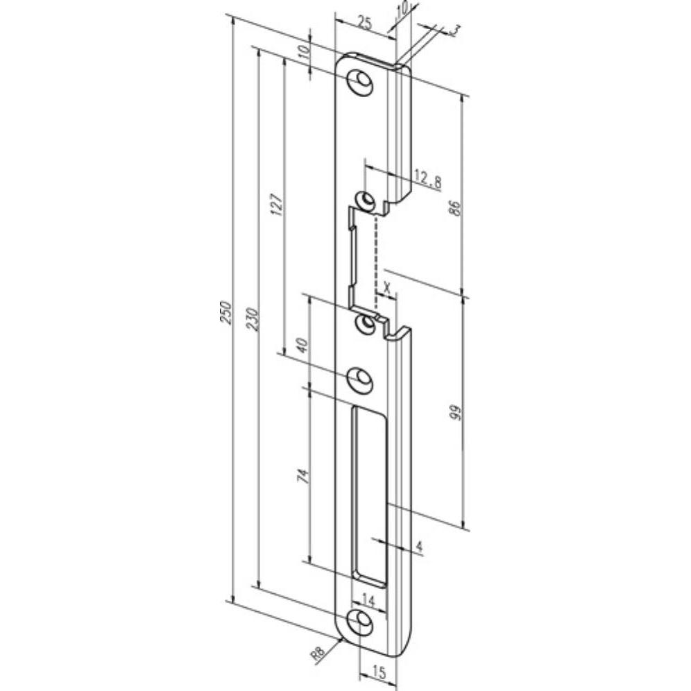 effeff, Baubeschläge + Holzverbinder, Winkelschliessbleche für Türöffner Profix 2 (1 Stk.)