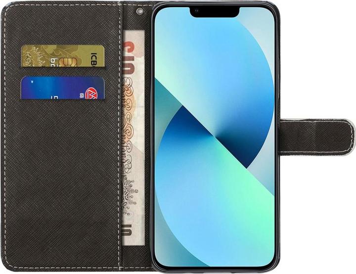 Actual product image Ueli Express iPhone 15 Book Case with Card Pocket Cat Eyes (Apple iPhone 15)