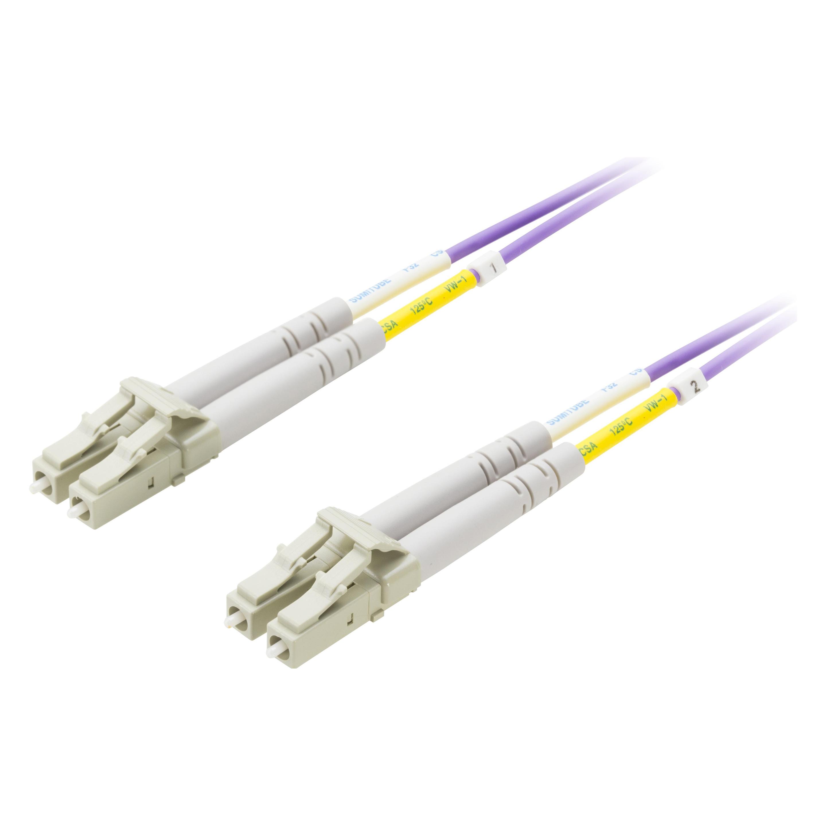 BlueOptics X66205-7.5-BO cavo a fibre ottiche 7,5 m MPO 4x LC OM4 Viola