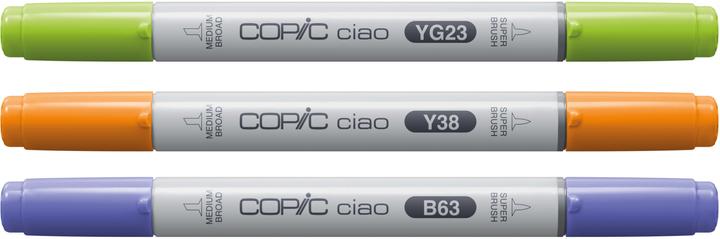 Immagine prodotto Copic CIAO - Marchio (Y-38 Miele, YG-23 New Leaf, B-63 Ortensia chiara, 6 mm, 3 x)