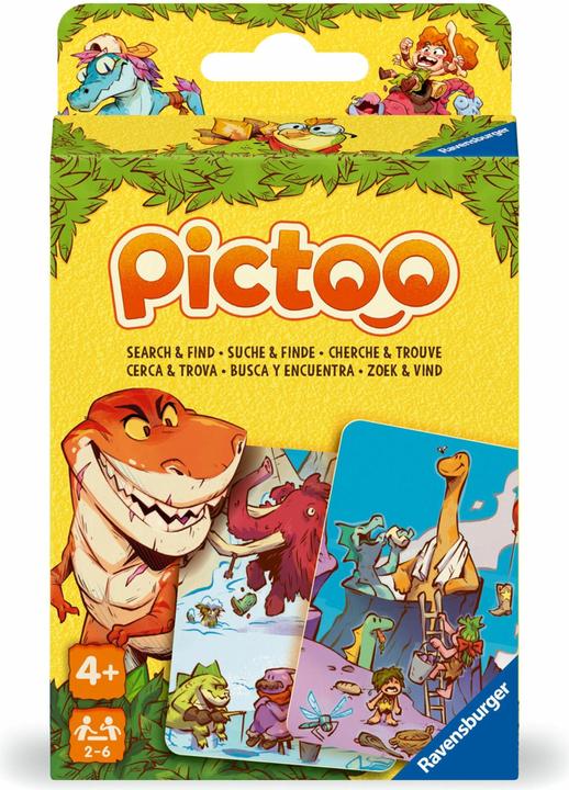 Ravensburger 23479 - Pictoo Dino Card Game - Fast-paced card search game for children aged 4 and over (Multilingual)