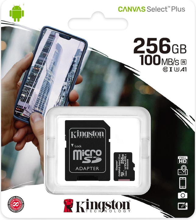 Produktbild Kingston Canvas Select Plus (256 GB, microSDXC, U3, UHS-I)