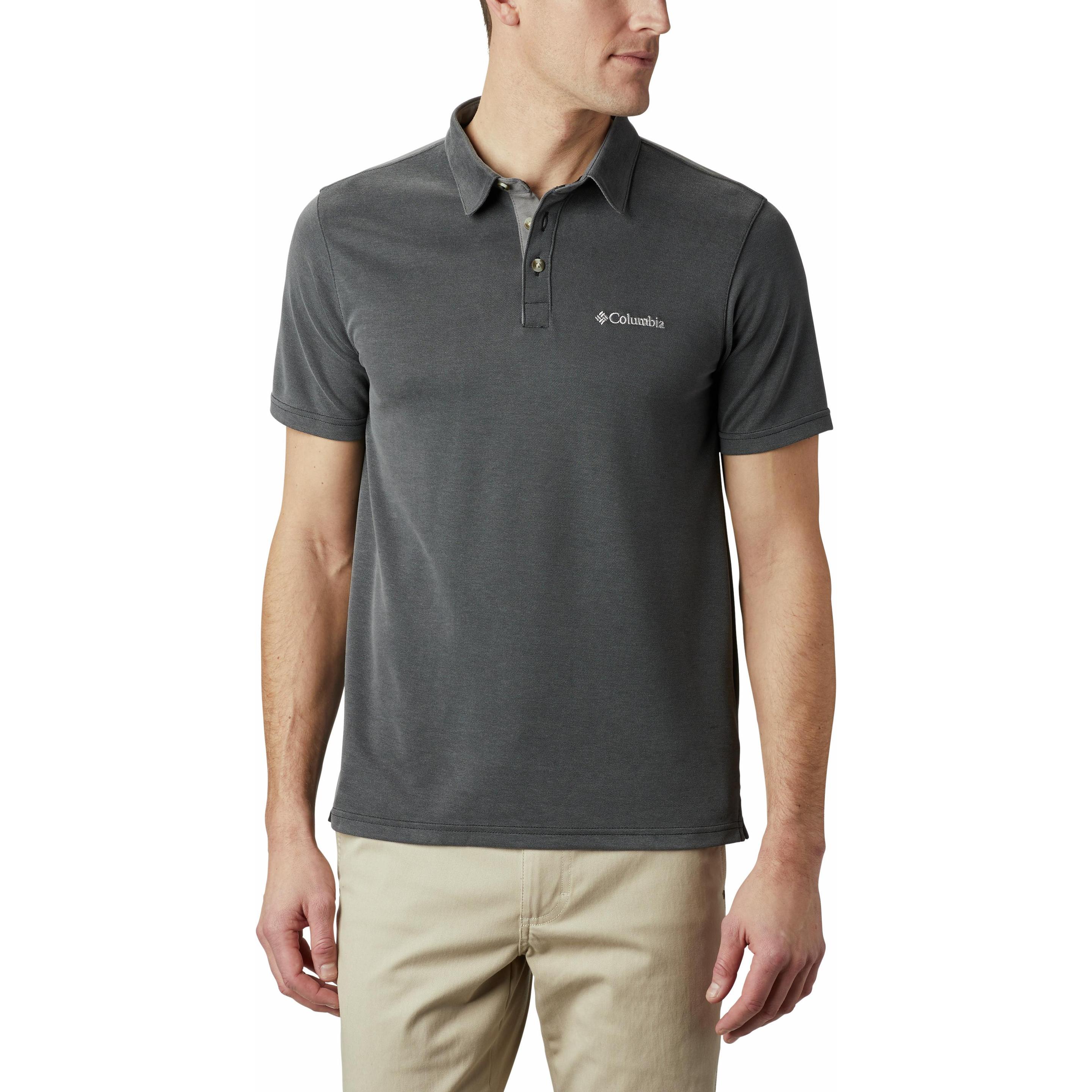 Columbia, Herren, Shirt, Nelson Point Polo-Shirt für Herren, Schwarz, (S)