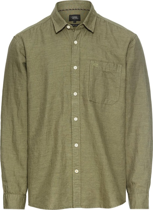 Camel Active Langarm-Leinenhemd mit Soft-Wash-Veredelung