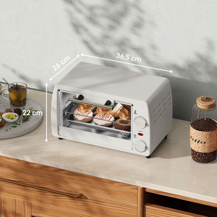 Immagine prodotto Swisshandel24 Mini Backofen 10 L 750W Elektrobackofen mit Temperatur bis zu 230 ℃ Cremeweiss
