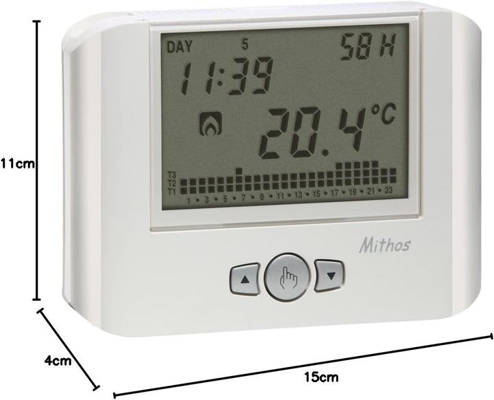 Actual product image Vemer Week-chronothermostaat + hygrostaat Mithos H, werkt op batterijen, wit