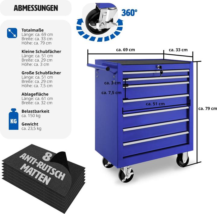 Image du produit tectake Chariot à outils (1 x)