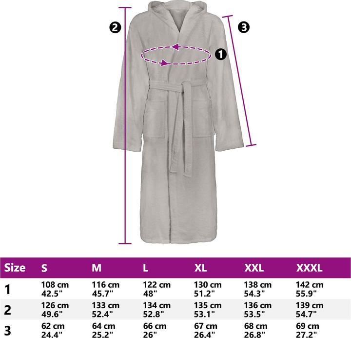 Actual product image vidaXL Baumwolle Bademantel (M)
