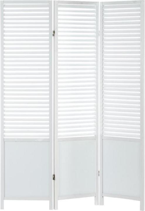 Greendeco 3 Partition Wood Partition Spanish Wall Privacy Screen White