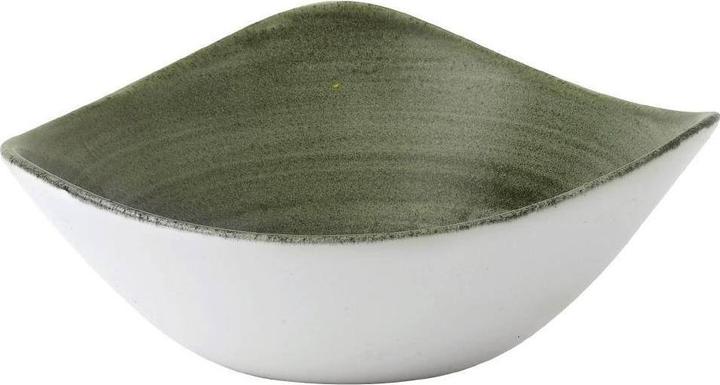 Actual product image Churchill Stonecast Patina Burnished GreenTriangel plate deep 18.5cm (1 x, 18.50 cm)