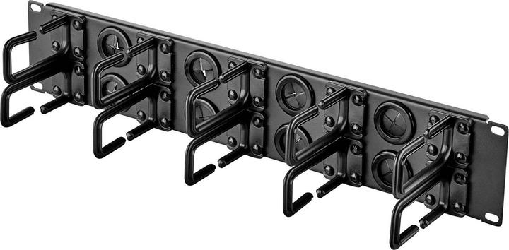 Actual product image Renkforce 48.26 cm (19"³) patch panel with 10 rotatable cable management brackets 2 U