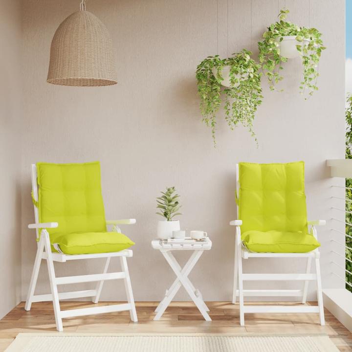 Image du produit VidaXL Coussin pour chaise basse 2 pcs. Tissu Oxford vert fluo (100 x 50 x 7 cm)