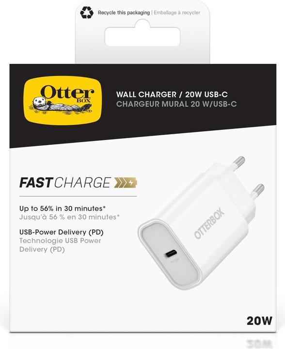 Produktbild OtterBox 20W EU Schnellladegerät (20 W, 1 Port)