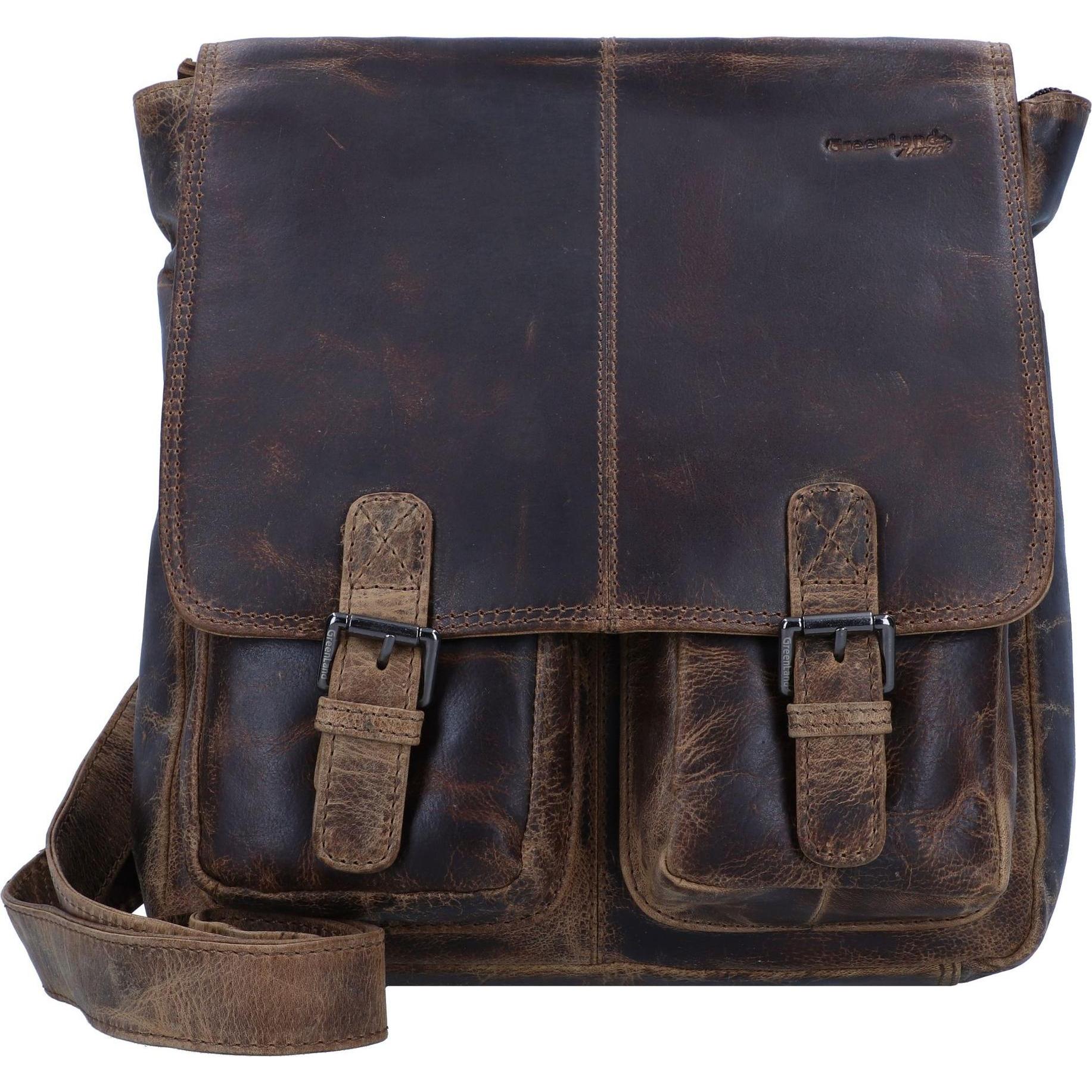Greenland Nature, Handtasche, Montana Umhängetasche Leder 27 cm, Beige