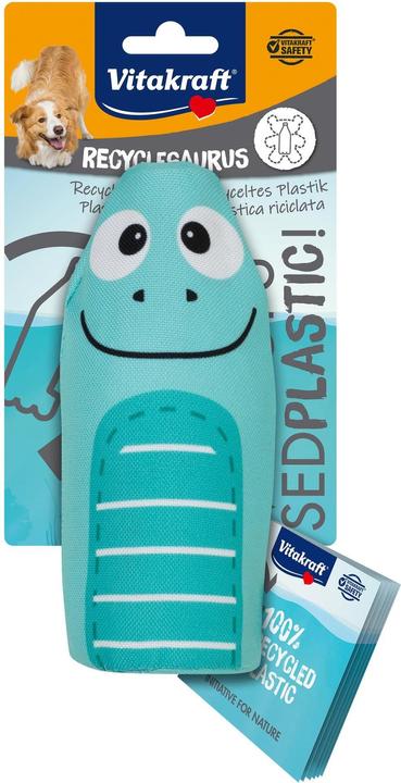 Vitakraft Hunde-Spielzeug Dino Drache, 16 cm, Türkis (Kauspielzeug Hund)