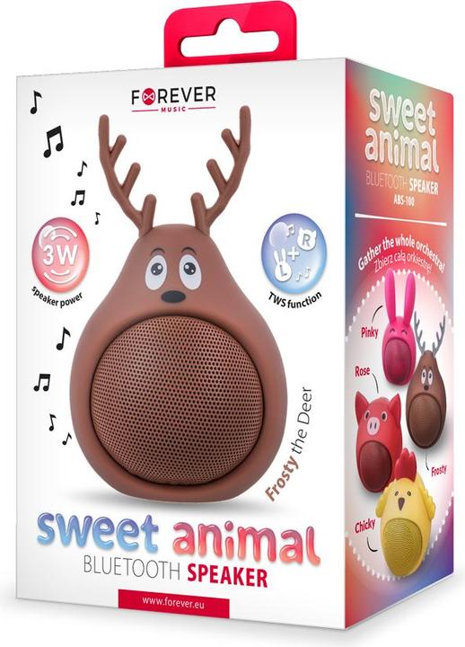 Produktbild Forever ABS-100 Mono portable speaker Brown (6 h, Batteriebetrieb)