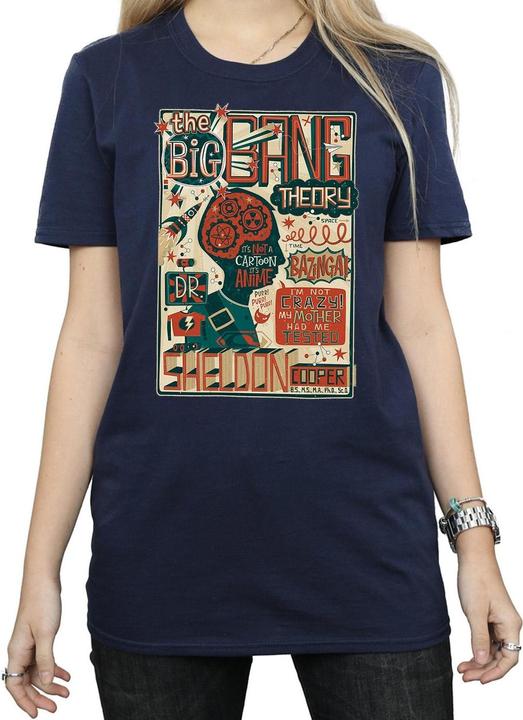 Produktbild Big Bang Theory Infografik Poster Baumwolle Boyfriend TShirt (M)