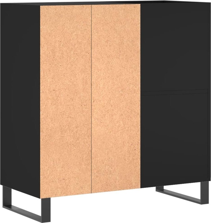 Immagine prodotto VidaXL Plattenschrank Schwarz 84,5x38x89 cm Holzwerkstoff, Farbe (84,5 x 38 x 89 cm)