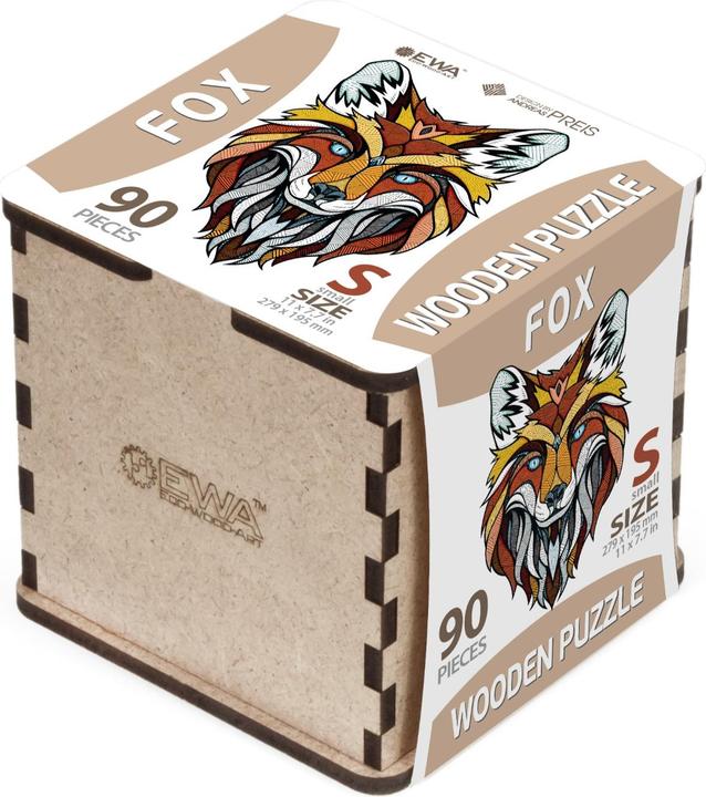 Image du produit Eco Wood Art Puzzle en bois S - Renard (Dans une boîte en bois) (90 pièces)