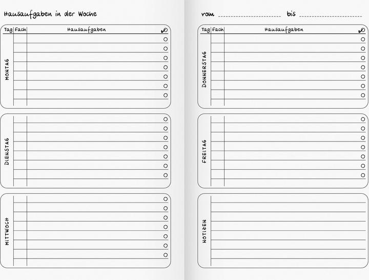 Image du produit Brunnen Cahier de devoirs (A5, À rayures, Couverture rigide)