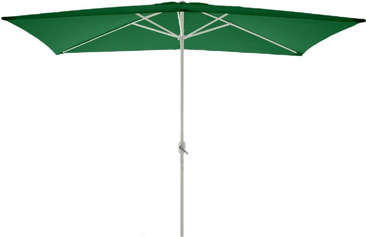 Actual product image VCM Sonnenschirm eckig 2x3m Grün mit Kurbel Marktschirm Rechteckschirm Sonnenschutz (2 m)