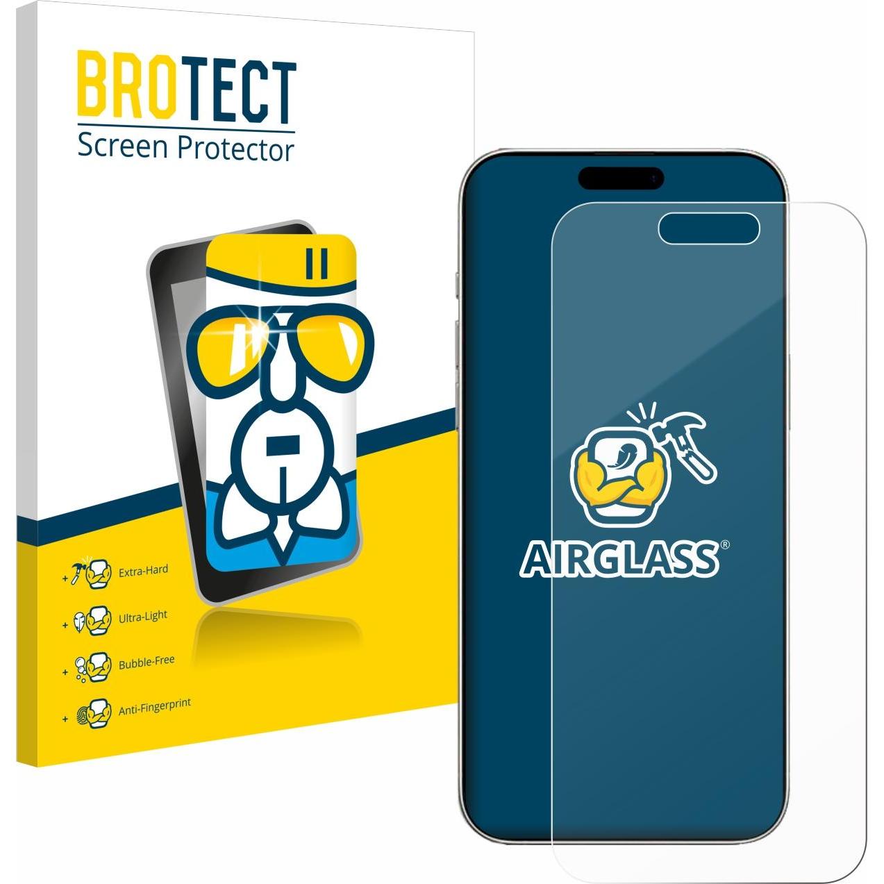 Thumbnail - BROTECT Schutzglas Schutzfolie Glas Folie Displayschutz klar (1 Stück, Apple iPhone 16), Smartphone Schutzfolie, Transpa...