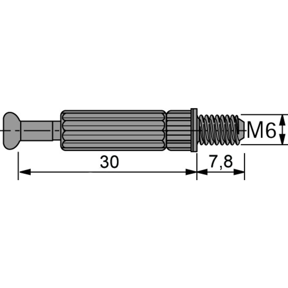 Thumbnail - Hettich, Baubeschläge + Holzverbinder, Twister DU 644 (Einpressdübel, 1 Stk.)