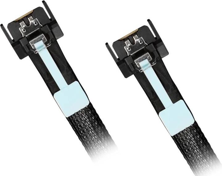 Actual product image Icydock ICY DOCK Kabel MCIO 8i-> 2x MCIO 4 MCIO SSF-TA-1016,schwarz,0,5m (50 cm)