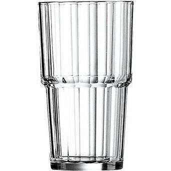 Esmeyer Saftglas "Norvege", 0,27 Liter, stapelbar aus gehärtetem Glas, besonders standfest, Höhe: 114 mm, Trinkgläser