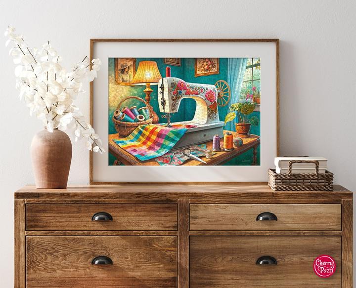 Actual product image Cherry Pazzi Puzzle 1000 pieces - My Sewing Corner (1000 pieces)