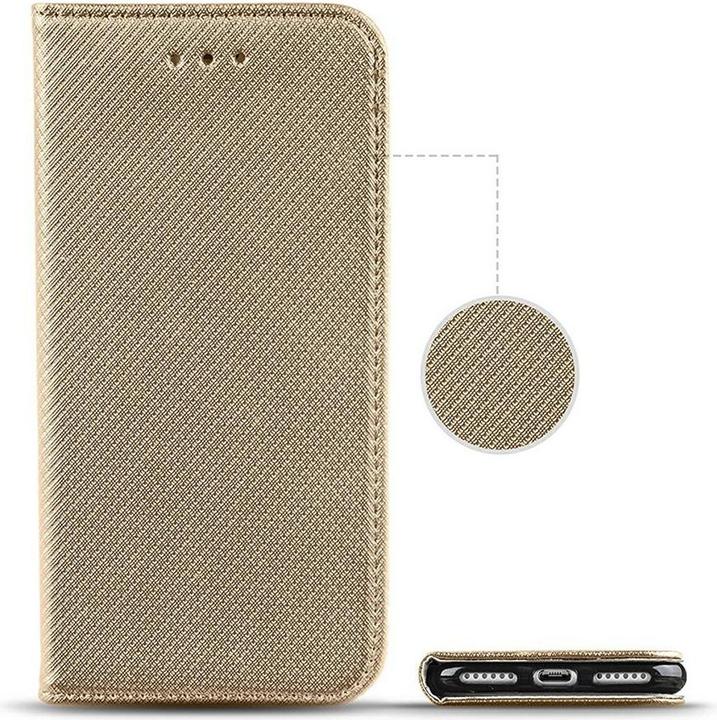 Produktbild König Design Handyhülle für Samsung Galaxy M51 Schutztasche 360 Grad Cover Case Wallet Gold (Samsung Galaxy M51)