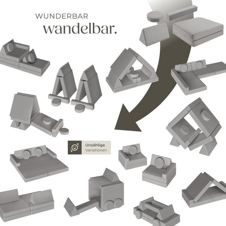 Actual product image tectake Play sofa Lilly, 8-piece, with sleeping function (Children sofa)