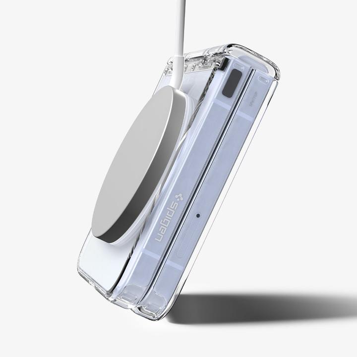 Actual product image Spigen Ultra Hybrid Pro (MagFit) Galaxy Z Flip 6 Case Clear White (Samsung Galaxy Z Flip6, Samsung Galaxy Z Flip7 FE)