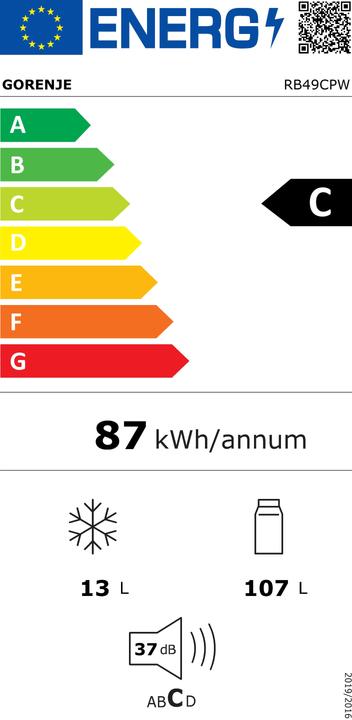 Energie-Label Gorenje RB49CPW (120 l)