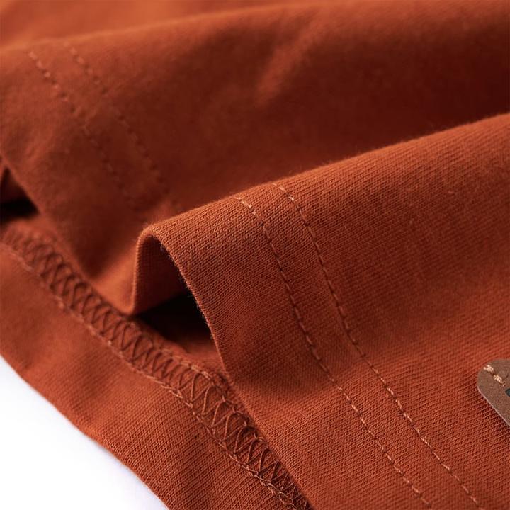 Immagine prodotto vidaXL Camicia a maniche lunghe da bambino arancione scuro 140,Materiale: 100 (140)